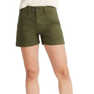 NWOT Madewell Emmett High Waist Green Shorts Sz 31
